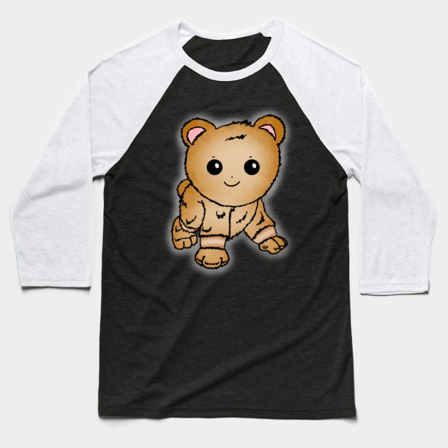 Cute Golden Baby Bear Baseball T-Shirt by JennaBunnies